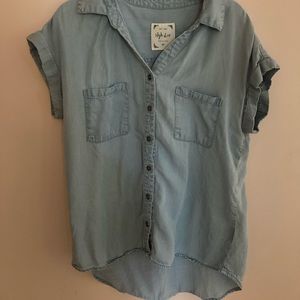 Style and Co denim short sleeve top